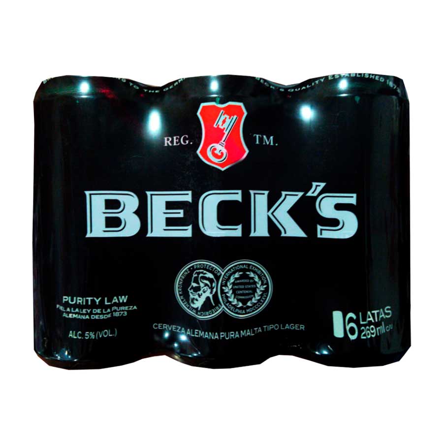 CERVEZA BECKS LATA 269ML SIXPACK