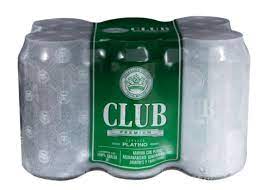 CERVEZA CLUB PLATINO LATA 355ML SIXPACK