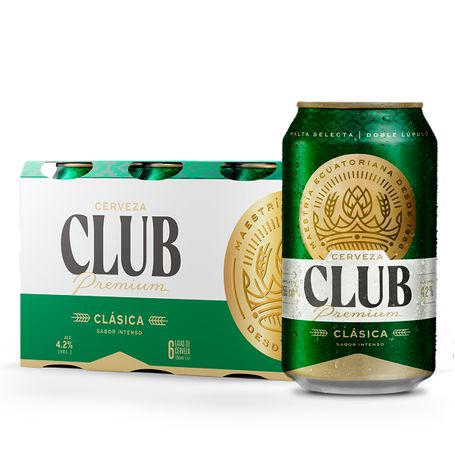 CERVEZA CLUB PREMIUM LATA 355ML SIXPACK
