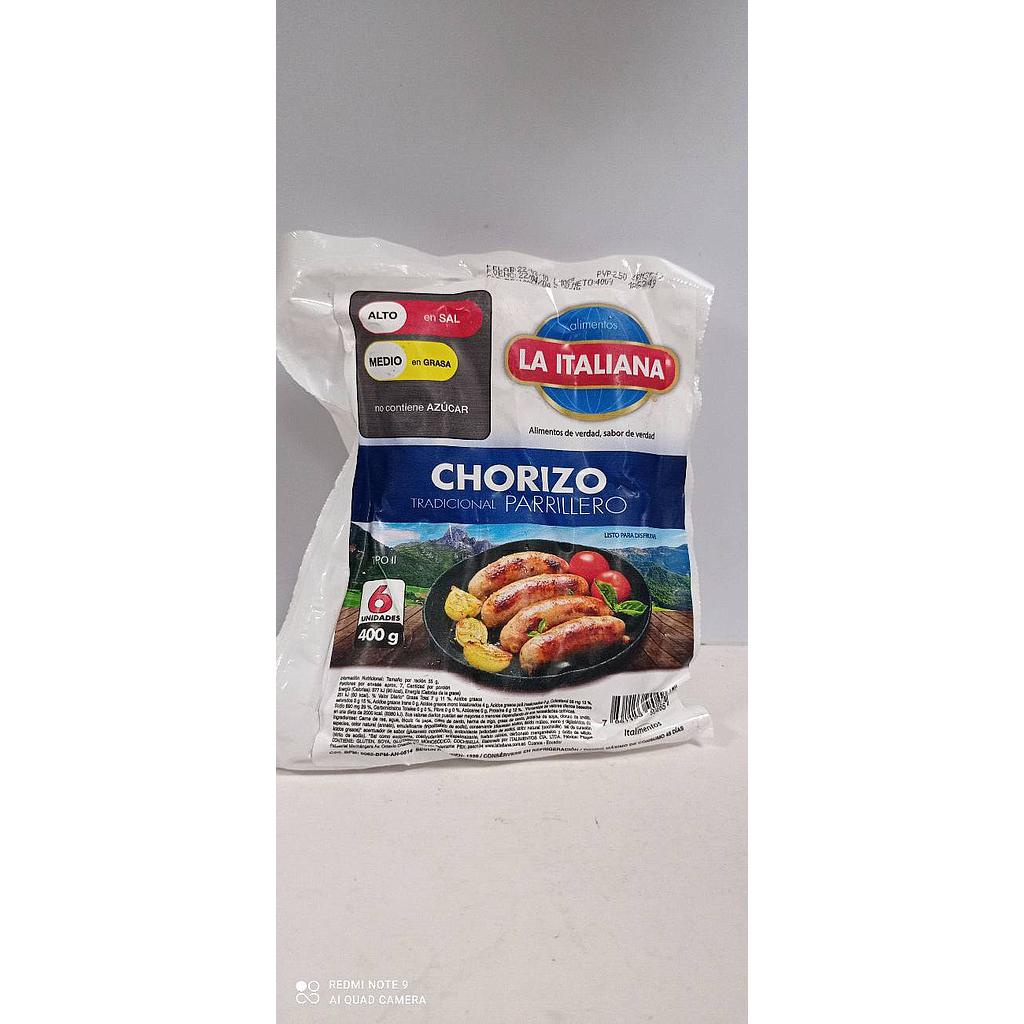 CHORIZO LA ITALIANA PARRILLERO 400GR