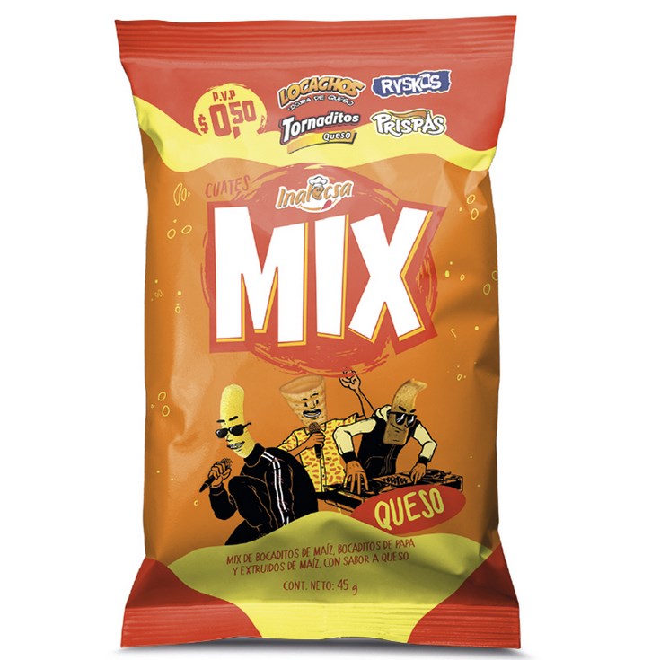 CUATES MIX QUESO 45GR