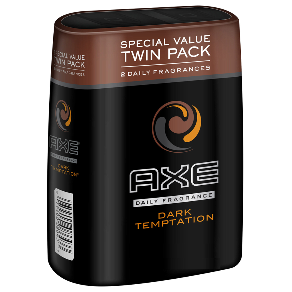 DESODORANTE AXE DARK TEMPTATION CHOC AER 150ML PACK X2