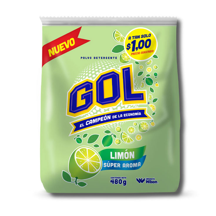 DETERGENTE POLVO GOL LIMON 450GR