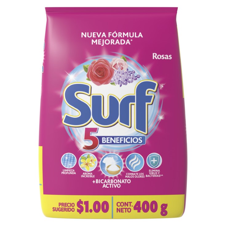 DETERGENTE SURF ROSAS 400GR