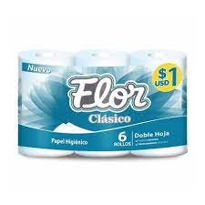 PAPEL HIGIENICO FLOR CLASICO X6