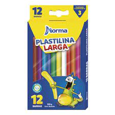 PLASTILINA NORMA LARGA X12 COLORES