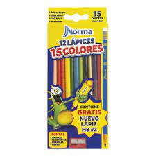 LAPICES DE COLORES NORMA TRIANGULARES JUMBO X12