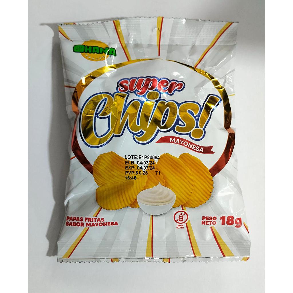 SNACK SUPER CHIPS  MAYONESA OHANA 18GR
