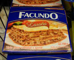 LASAGNA DE CARNE CONGELADA FACUNDO 350GR