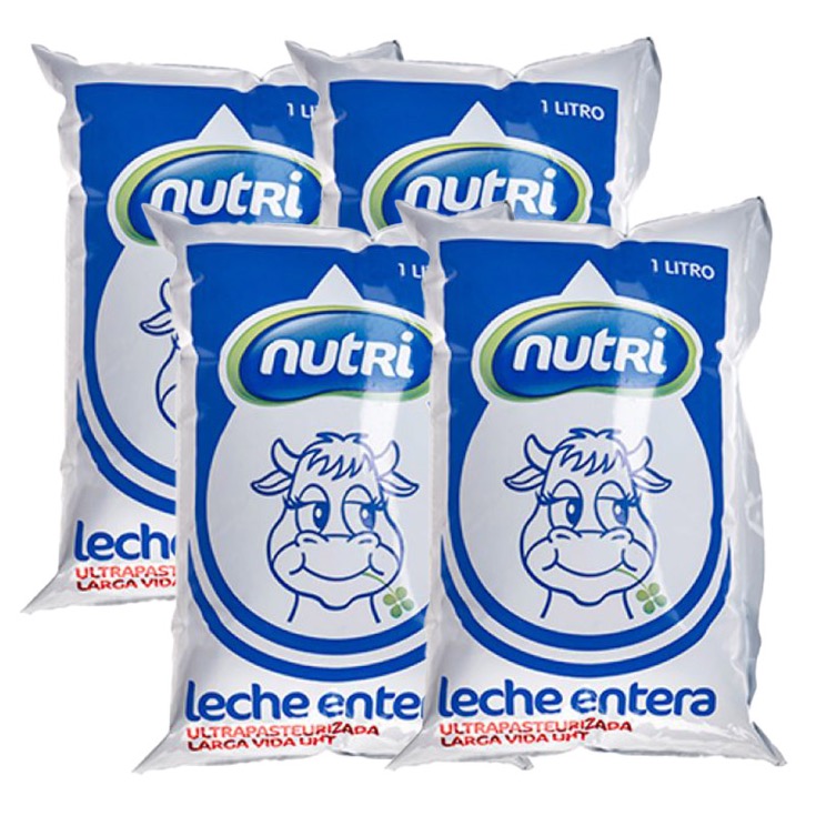 4PACK LECHE NUTRILECHE PLASTICA 1LITRO