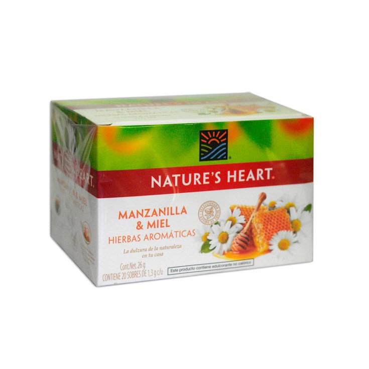 AROMATICA NATURES HEART MANZANILLA CON MIEL X20