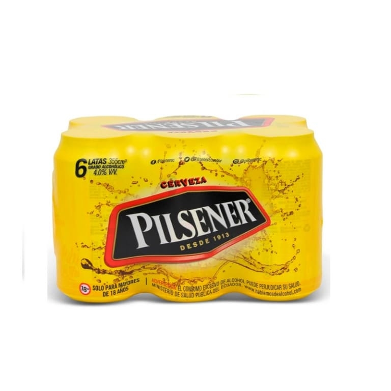 CERVEZA PILSENER LATA TERMO SIXPACK 355CC