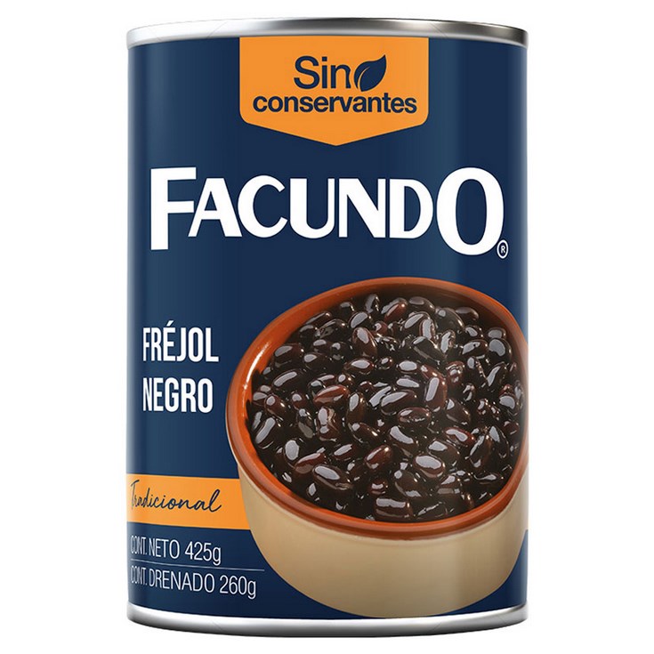 FREJOL NEGRO FACUNDO 425GR