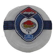 PLATO ALEGRIA LLANO BLANCO N9 X25UN