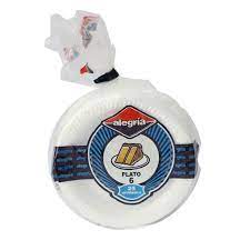 PLATO ALEGRIA N6 BLANCO LLANO X25
