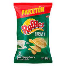 PAPAS RUFFLES CREMA Y CEBOLLA 74GR