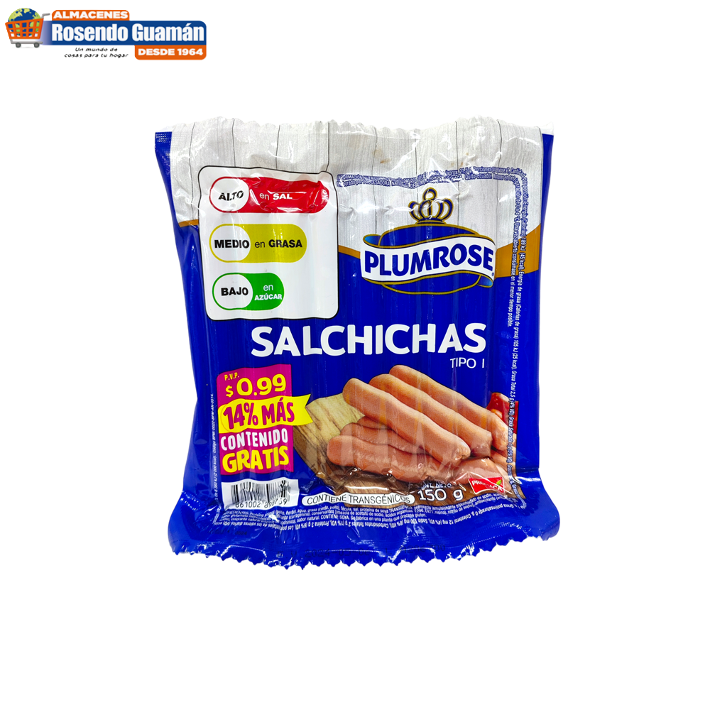 SALCHICHA PLUMROSE LD 175GR