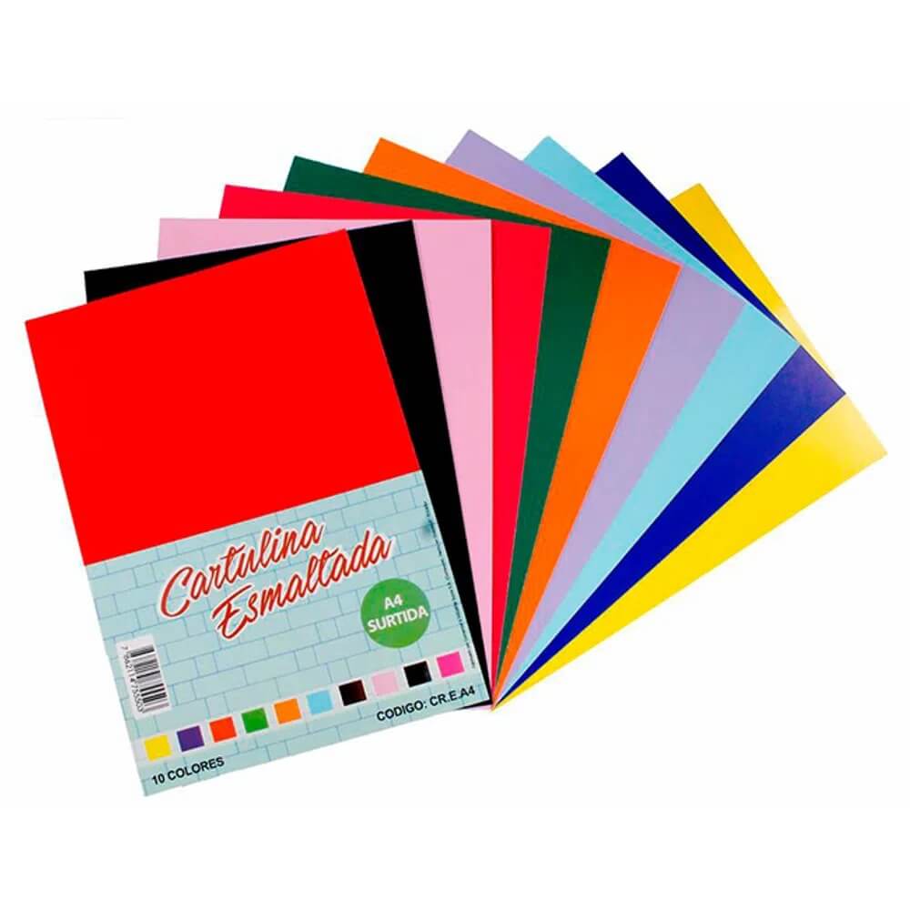 CARTULINA A4 SURTIDA PAQX10