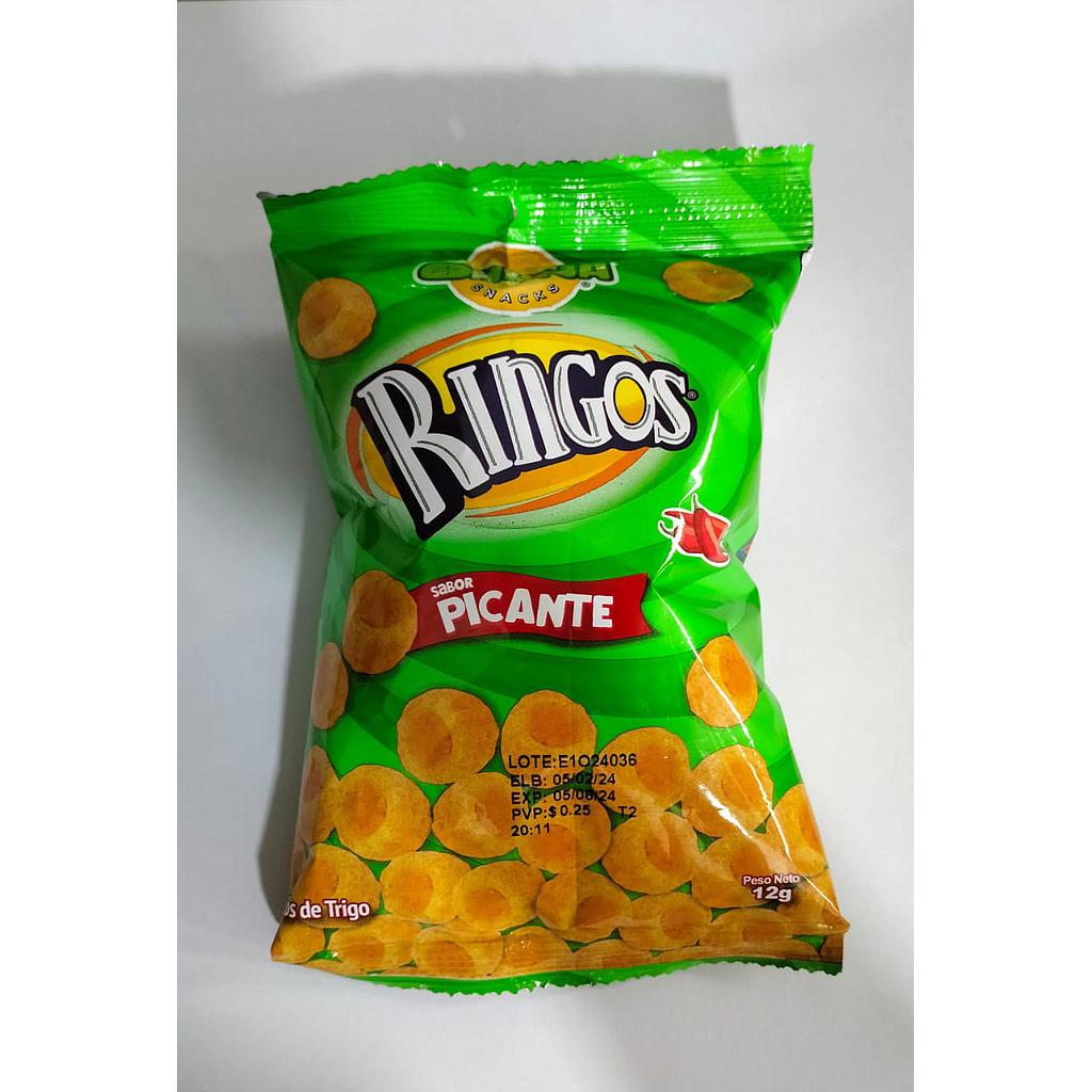 SNACK RINGOS AROS PICANTES  SABOR PICANTE OHANA 12GR