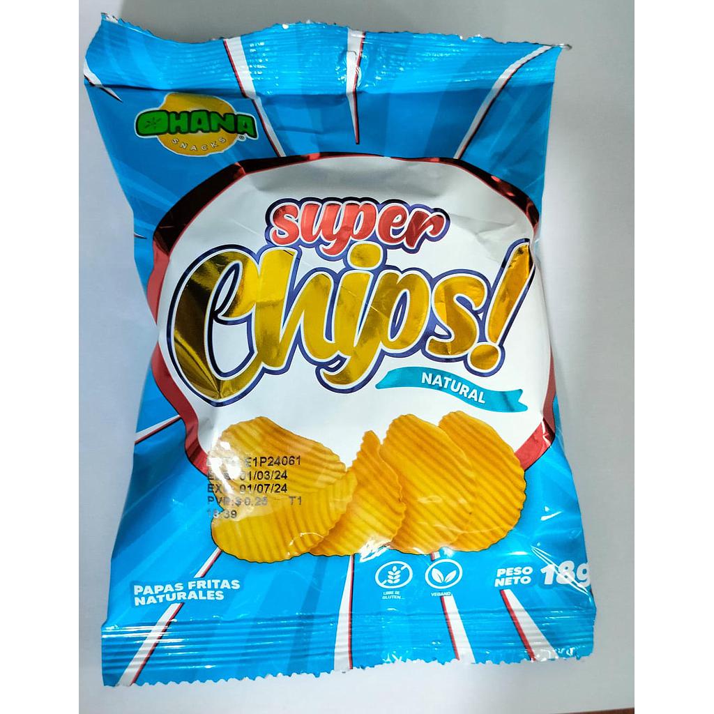 SNACK SUPER CHIPS NATURAL OHANA 18GR