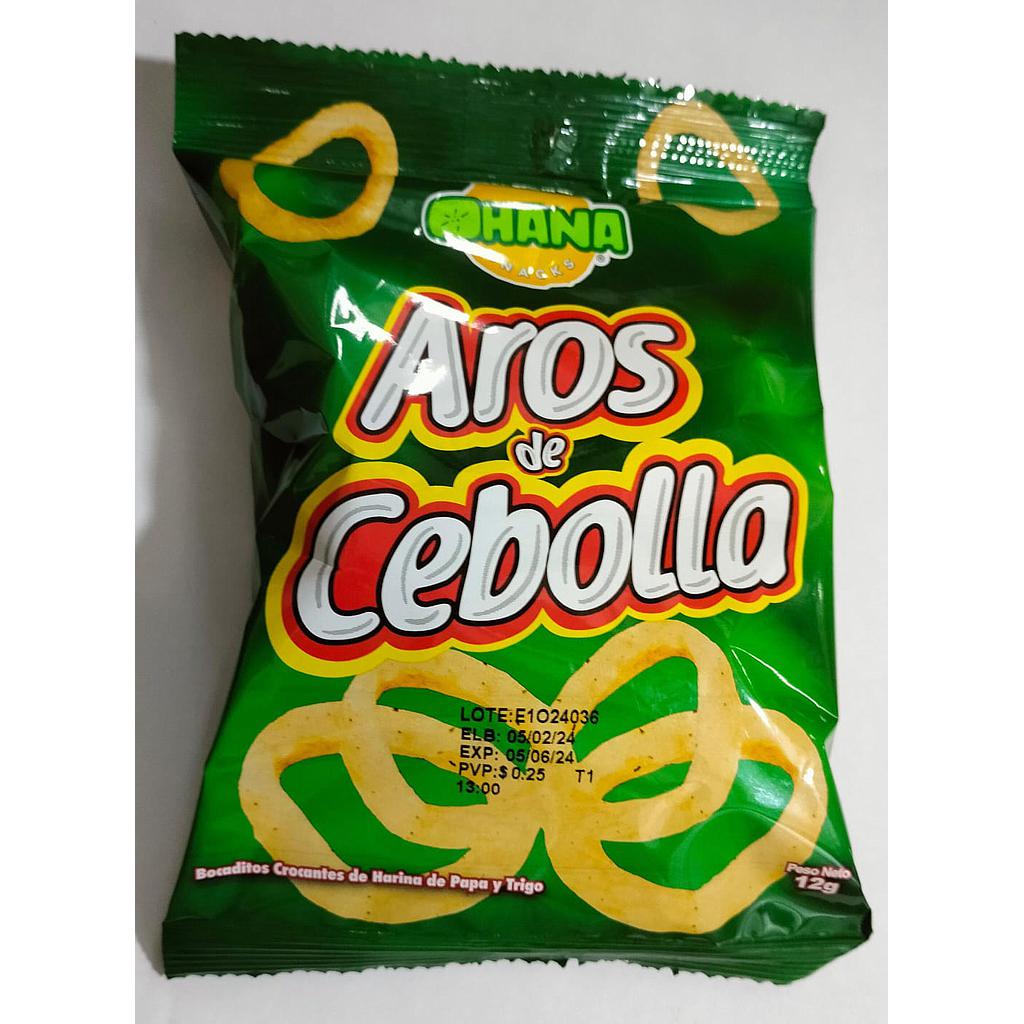 SNACK AROS DE CEBOLLA OHANA 12GR