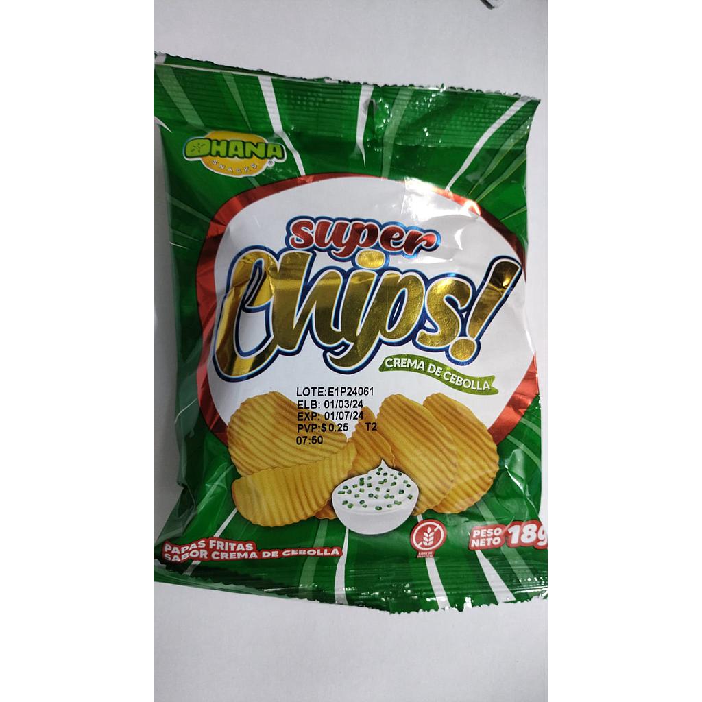 SNACK SUPER CHIPS CEBOLLA OHANA 18GR