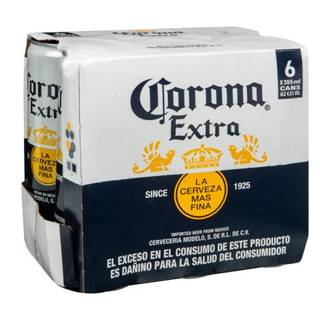 CERVEZA CORONA LATA 355ML SIXPACK