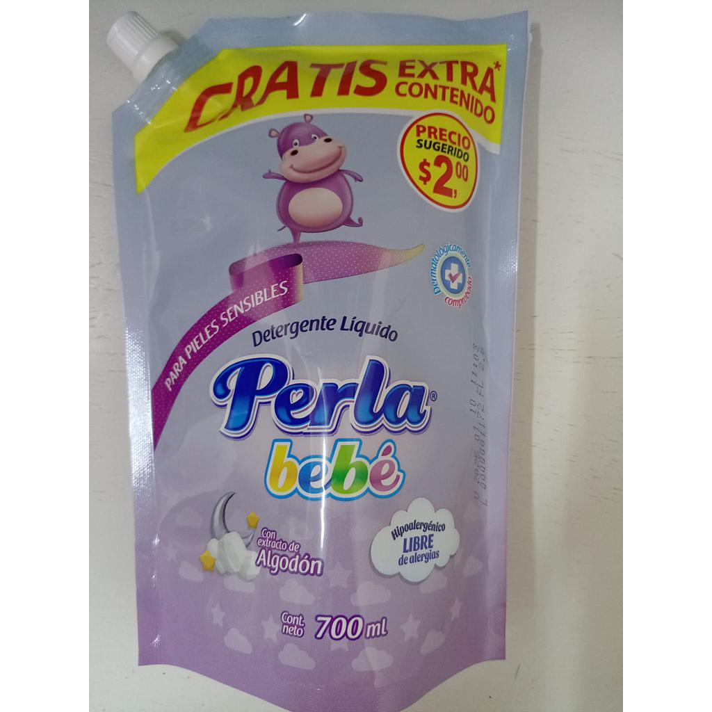 DETERGENTE  PERLA BEBE LIQ ALGODON DOYPACK 700ML