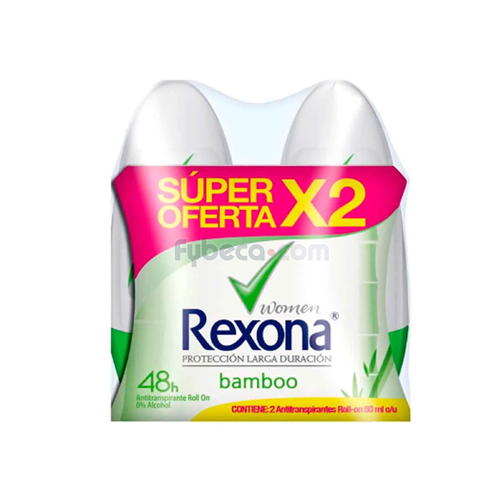 DESOD REXONA ROLL 50ML BAMBOO X2