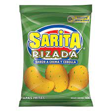 PAPAS SARITA RIZADA CREMA Y CEBOLLA 100GR