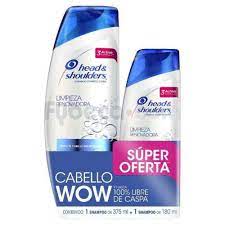 SHAMPOO H&amp;S LIMPIEZA RENOVADORA 375ML +180ML