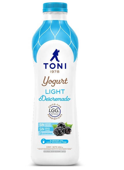 YOGURT TONI 100 MORA DESCREMADO 950ML