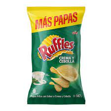 PAPAS RUFFLES CREMA Y CEBOLLA 136GR