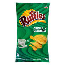 PAPAS RUFFLES CREMA Y CEBOLLA 245GR