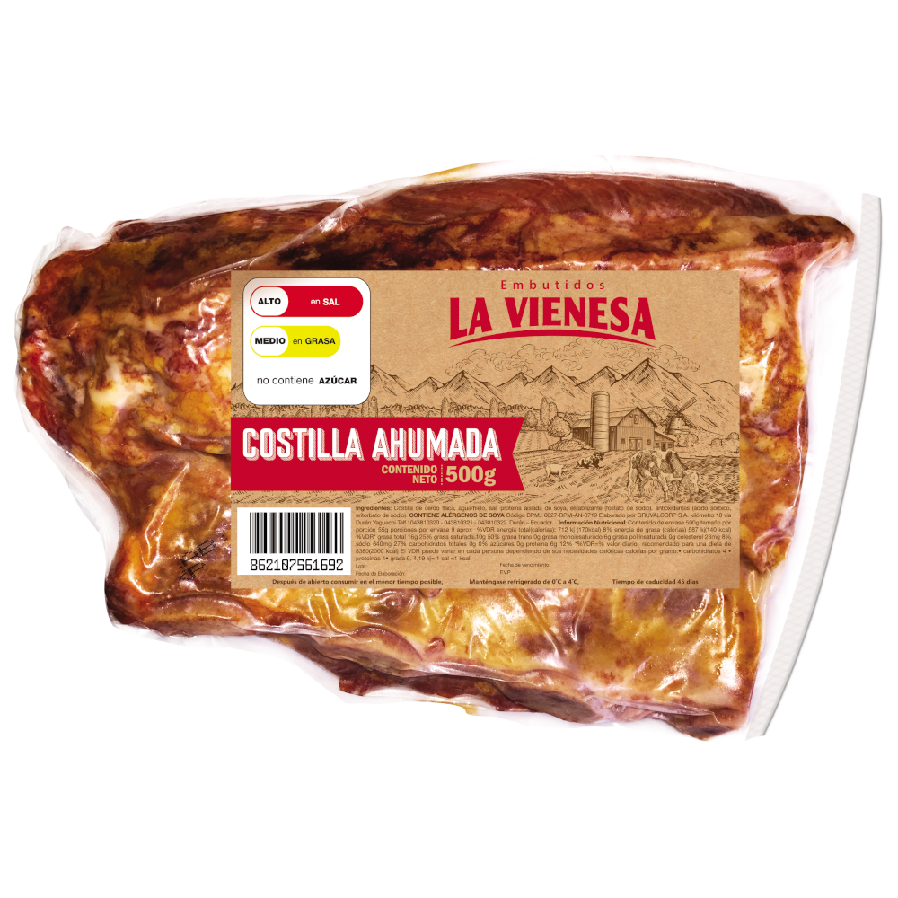 COSTILLA DE CERDO LA VIENESA 500GR