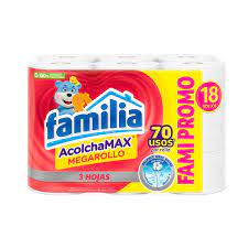 PAPEL HIGIENICO FAMILIA ACOLCHAMAX MEGAROLLO X18